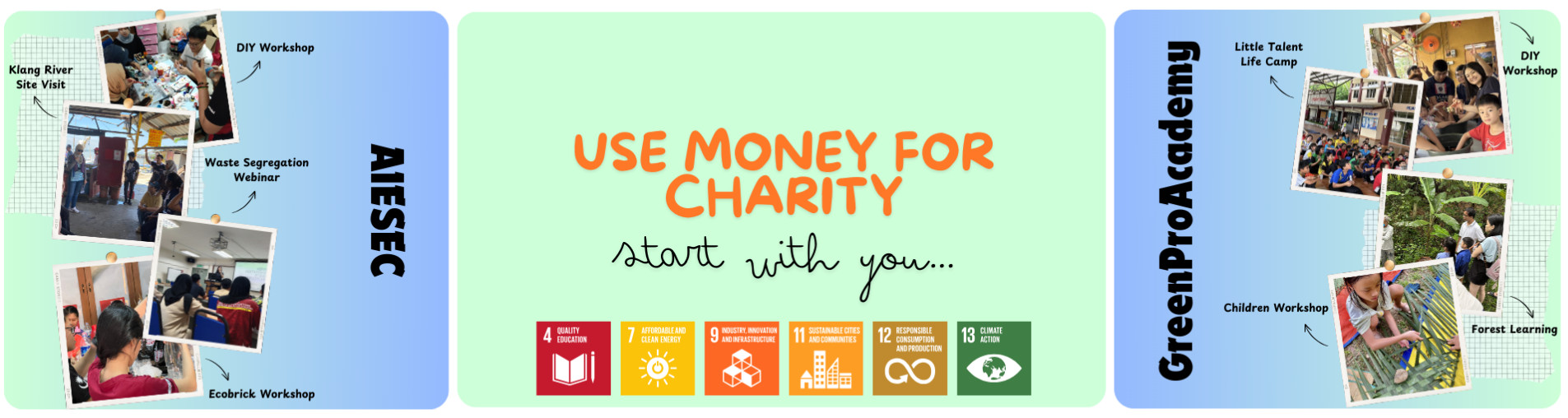 Use money For charity : Start With You